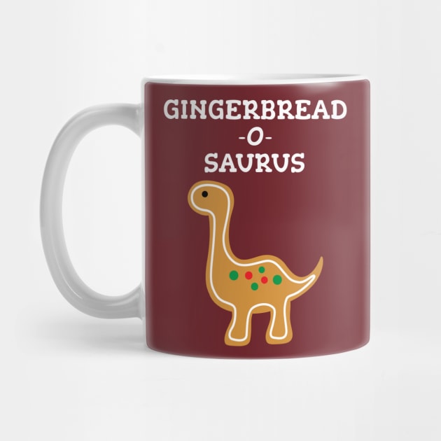 Cute Gingerbread Cookie Christmas Dinosaur by MedleyDesigns67